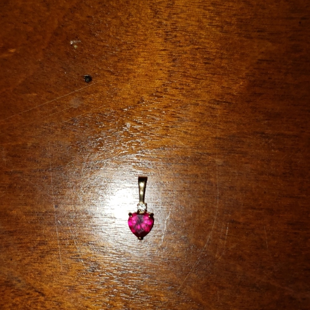 Real Ruby Necklace Charm